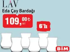 LAV EDA ÇAY BARDAĞI 6'LI LAV EDA ÇAY BARDAĞI 6'LI